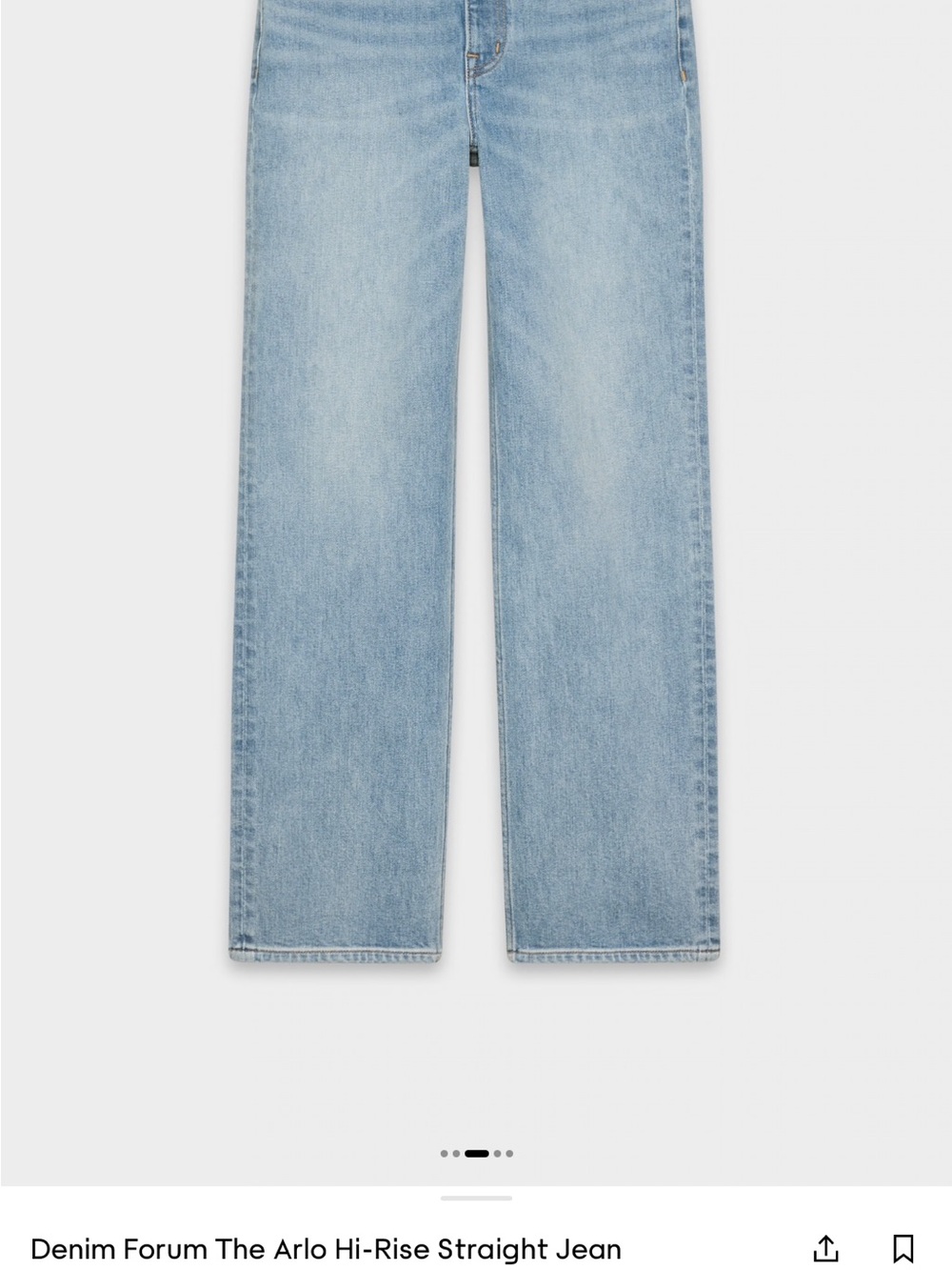 Denim Forum Light Blue High-Rise Straight Jeans